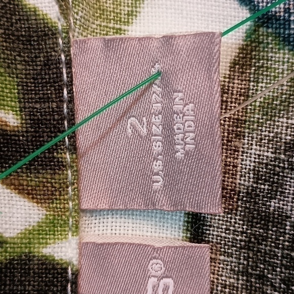 ⭐️Chico's Zip-Front Tropical-Print 3/4 Sleeves 100% Linen Jacket NWT - Picture 4 of 13